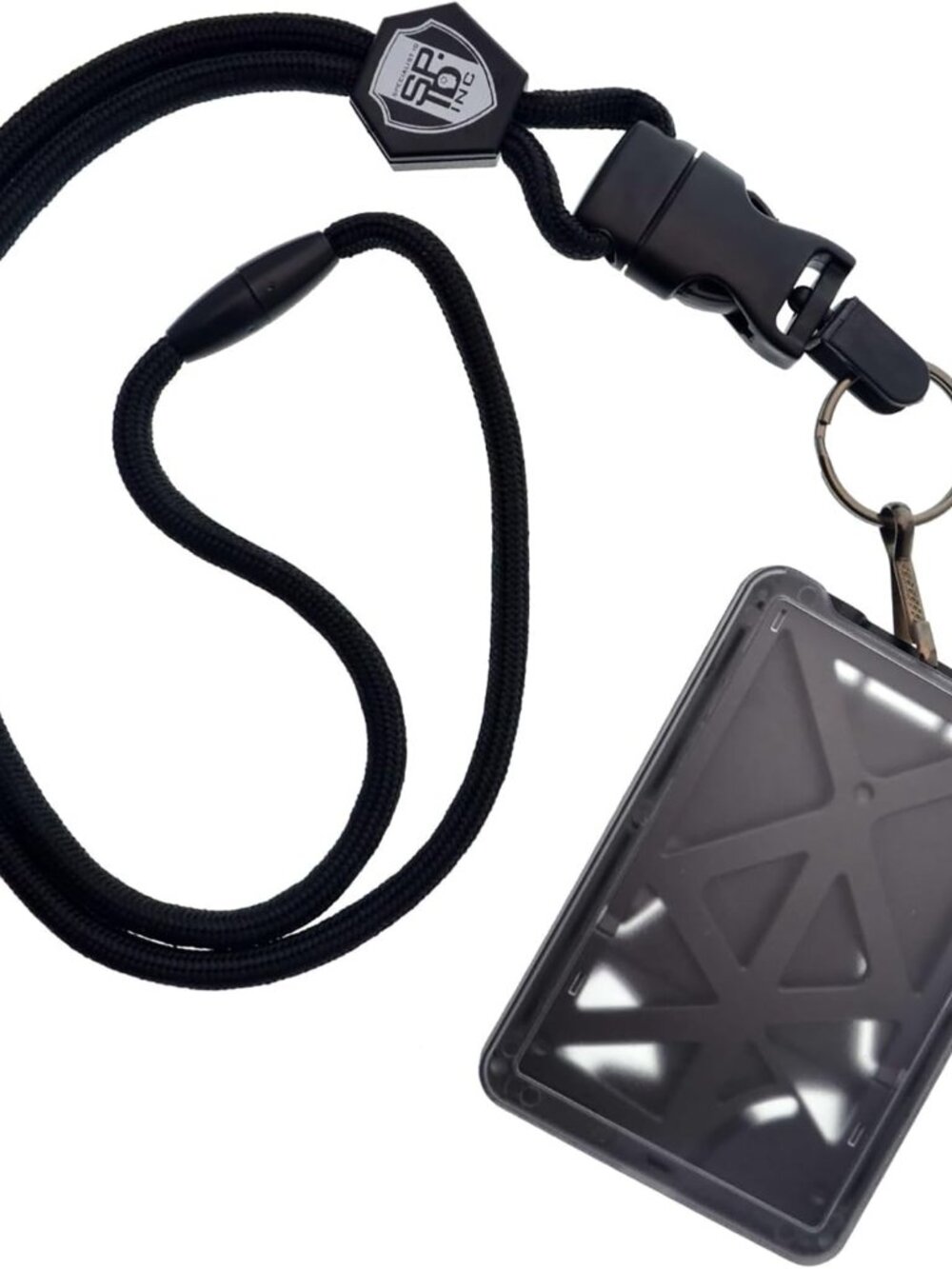 Vertical Top Load Three Card Badge Holder - Hard Plastic with Heavy Duty Breakaw